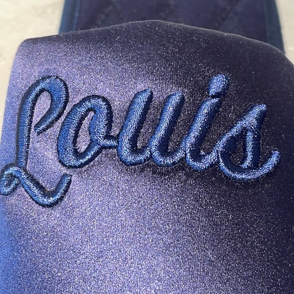 Louis Vuitton Marine blue LV Suite flat silky loafer embroidered - Picture 3 of 7
